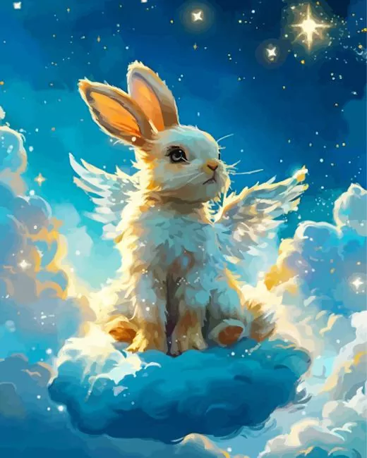 fantasy bunny Diamond By Numbers Fantasy Bunny Diamond Painting