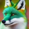 Fox Green Art Diamond Painting