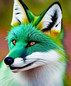 Fox Green Art Diamond Painting