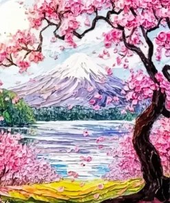 Fuji Cherry Art Diamond Painting