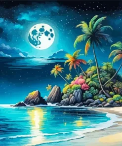 Fulll Moon Art Diamond Painting