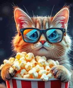 Funny Cat Eating Diamond Painting