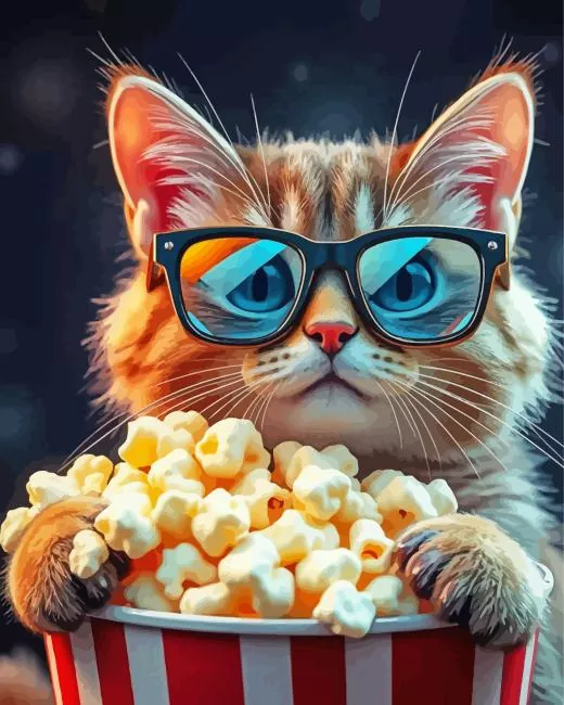 funny cat eating Diamond Paintings Funny Cat Eating Diamond Painting