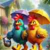 Funny Chicken Birds Diamond Painting