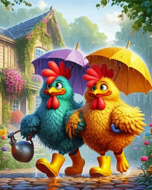 funny chicken birds Diamond Paintings Funny Chicken Birds Diamond Painting