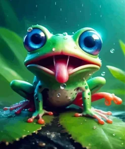 Funny Frog Art Diamond Painting