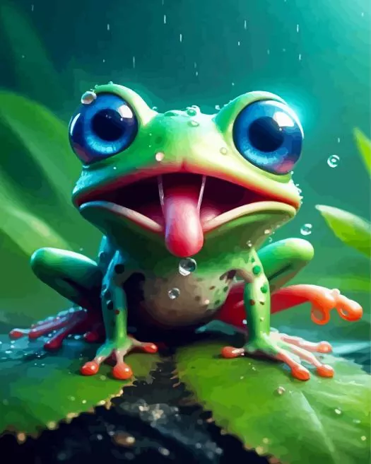 funny frog art Diamond Paintings Funny Frog Art Diamond Painting