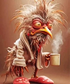 Funny Messy Bird Diamond Painting