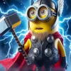 Funny Minion Thor Diamond Painting
