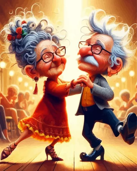funny old couple dancing Diamond Paintings Funny Old Couple Dancing Diamond Painting