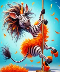 Funny Zebra Diamond Painting