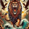 Furious Lion Art Diamond Painting