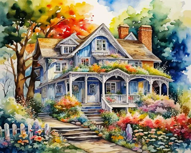 garden house Diamond By Numbers Garden House Diamond Painting