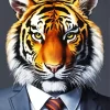 Gentleman Tiger Diamond Painting