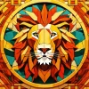 Geometric Lion Diamond Painting