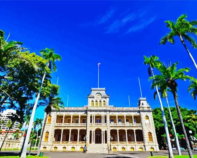 hawaii iolani palace Diamond Dotz Hawaii Iolani Palace Diamond Painting