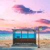 Korea Bus Stop At Sunset Diamond Painting