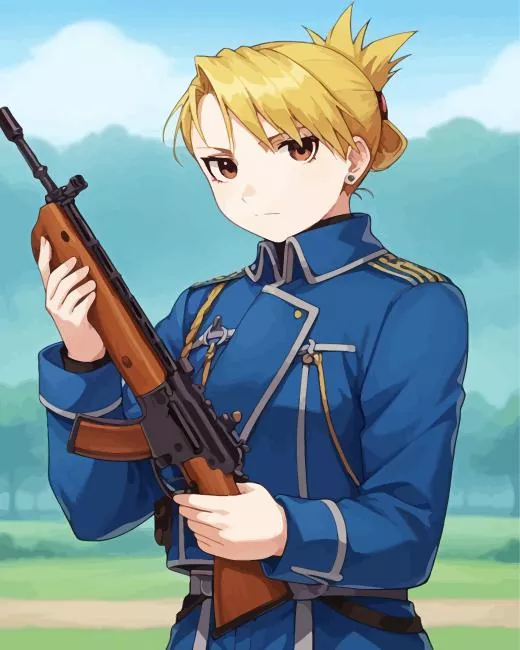 lieutenant riza hawkeye Diamond Paintings Lieutenant Riza Hawkeye Diamond Painting