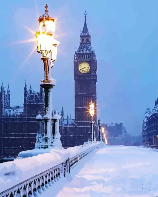 london city snow Diamond Dotz London City Snow Diamond Painting