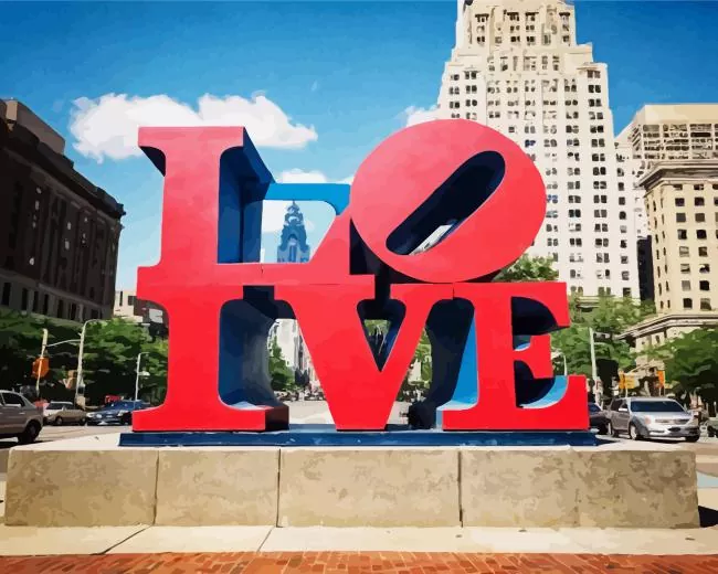 love statue philadelphia Diamond Dotz Love Statue Philadelphia Diamond Painting