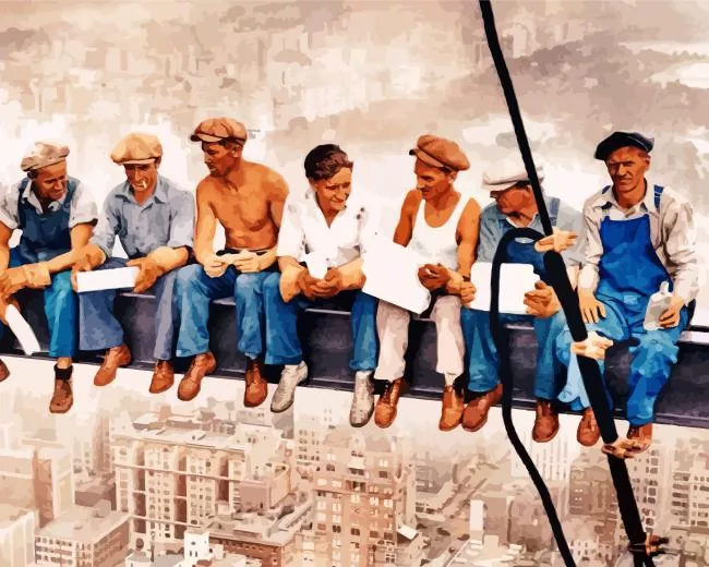 lunch atop a skyscraper Diamond Paints Lunch atop a Skyscraper Diamond Painting