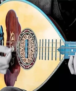 Lute Instrument Diamond Painting