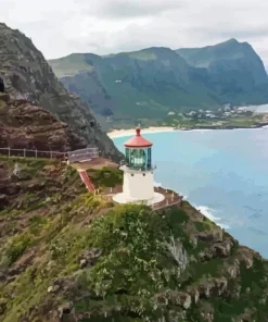 Makapuu Point Lighthouse Trail Diamond Painting