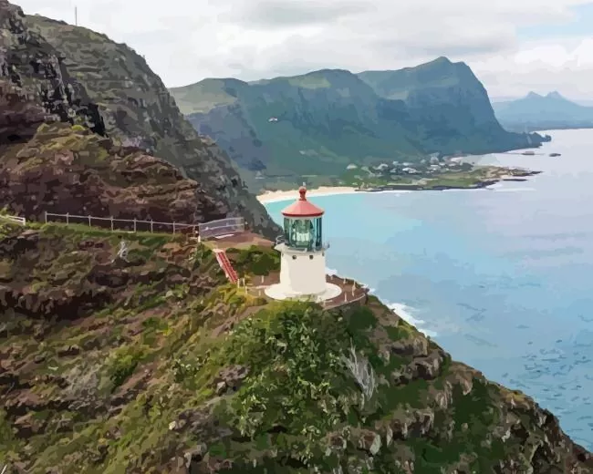 makapuu point lighthouse trail Diamond Paintings Makapuu Point Lighthouse Trail Diamond Painting