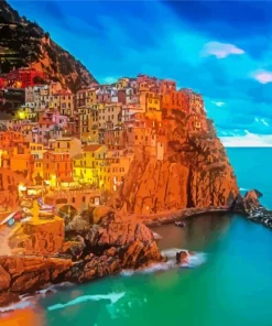 Manarola By Night Diamond Painting