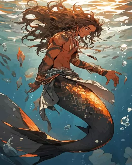 mermaid man Diamond Paintings Mermaid Man Diamond Painting