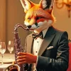 Musician Fox Gentleman Diamond Painting