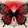 Red Butterfly Diamond Painting