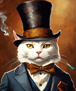 White Gentleman Art Diamond Painting